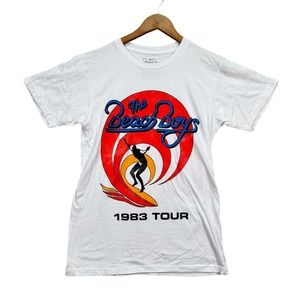 The Beach Boys Shirt Brian Wilson Men's Smile White 1983 Tour Surfer Tee sz M